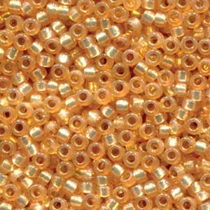 Duracoat Silver-Lined Dyed Golden Flax Miyuki Seed Beads 6/0