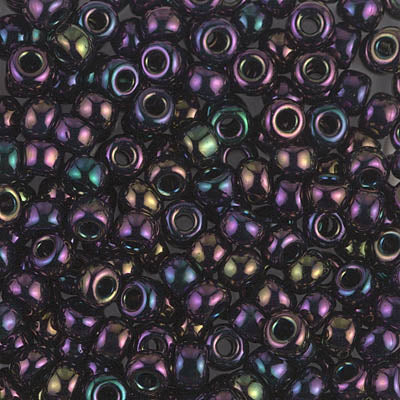 Metallic Dark Plum Iris Miyuki Seed Beads 6/0