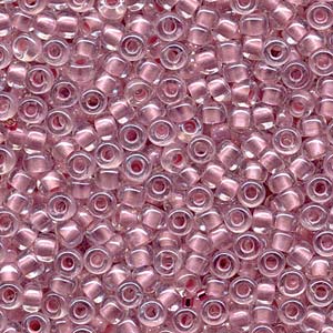 Inside Dyed Pearlize Bright Pink Miyuki Seed Beads 6/0