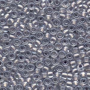 Inside Dyed Pearlize Gray Miyuki Seed Beads 6/0