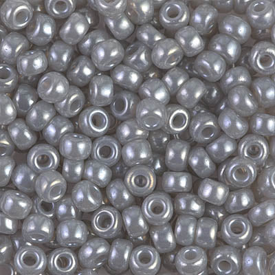 Silver Gray Ceylon Miyuki Seed Beads 6/0
