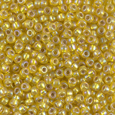 Silver-Lined Yellow AB Miyuki Seed Beads 8/0