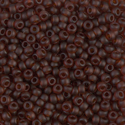 Matte Transparent Dark Topaz Miyuki Seed Beads 8/0
