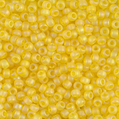 Matte Transparent Yellow AB Miyuki Seed Beads 8/0