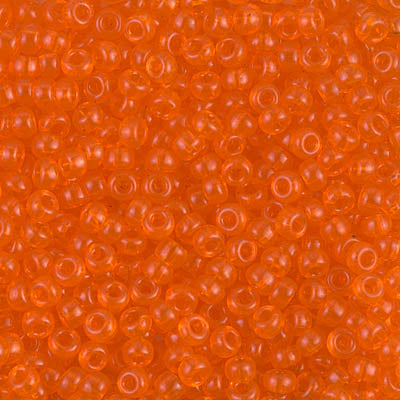 Transparent Orange Miyuki Seed Beads 8/0