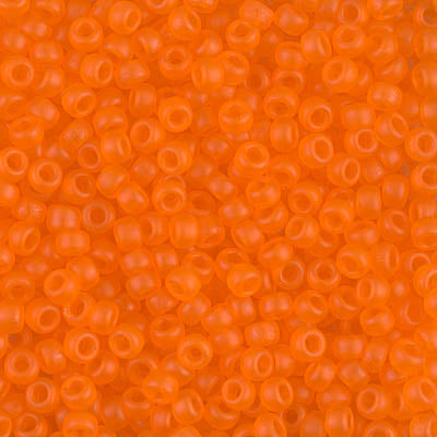 Matte Transparent Orange Miyuki Seed Beads 8/0