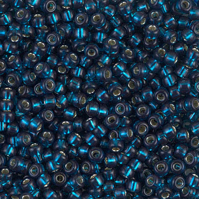 Dyed Silver-Lined Blue Zircon Miyuki Seed Beads 8/0