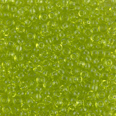 Transparent Chartreuse Miyuki Seed Beads 8/0