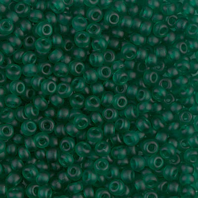 Matte Transparent Emerald Miyuki Seed Beads 8/0