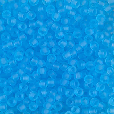 Matte Transparent Aqua Miyuki Seed Beads 8/0