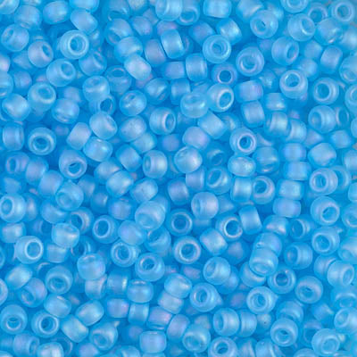 Matte Transparent Light Blue Miyuki Seed Beads 8/0