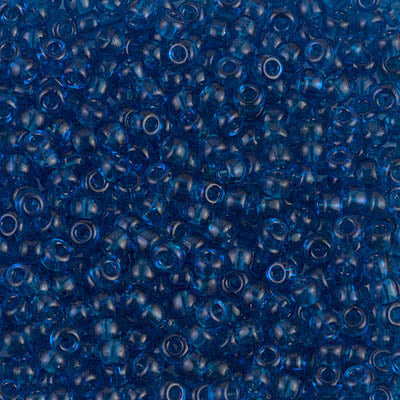 Transparent Capri Blue Miyuki Seed Beads 8/0