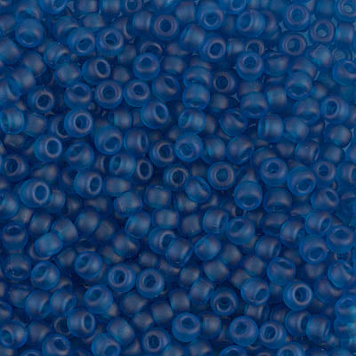 Matte Transparent Capri Blue Miyuki Seed Beads 8/0