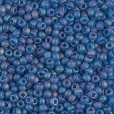 Matte Transparent Capri Blue AB Miyuki Seed Beads 8/0