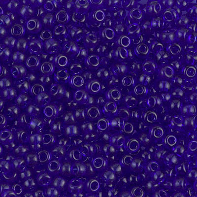 Transparent Cobalt Miyuki Seed Beads 8/0