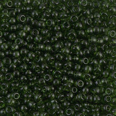 Transparent Olive Miyuki Seed Beads 8/0