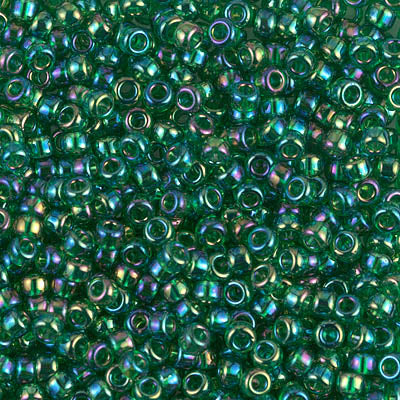 Transparent Green AB Miyuki Seed Beads 8/0