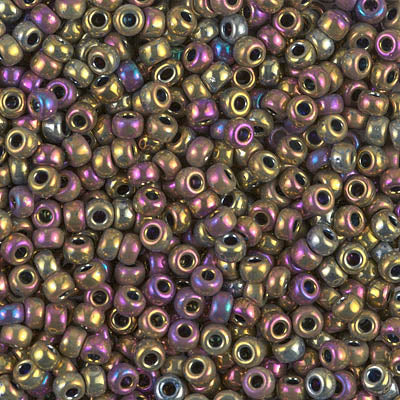Metallic Purple Gold Iris Miyuki Seed Beads 8/0