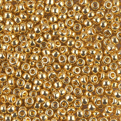 24Kt Gold Plated Miyuki Seed Beads 8/0