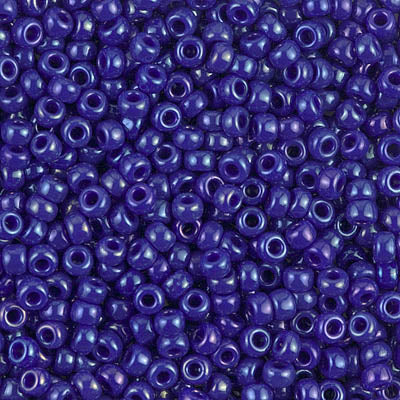 Opaque Cobalt Blue Luster Miyuki Seed Beads 8/0