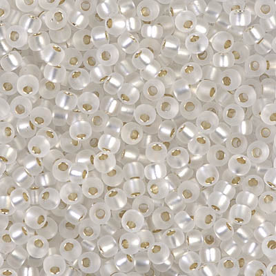 Matte Silver-Lined Crystal Miyuki Seed Beads 8/0