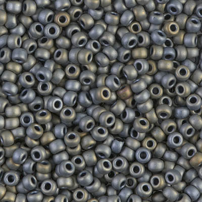 Matte Metallic Grey Miyuki Seed Beads 8/0
