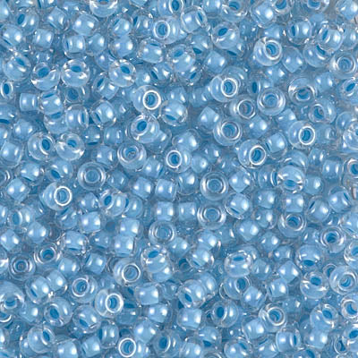 Sky Blue Lined Crystal Miyuki Seed Beads 8/0