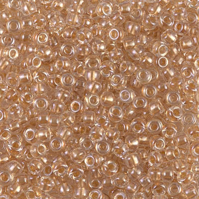 Sparkling Metallic Gold Lined Crystal Miyuki Seed Beads 8/0