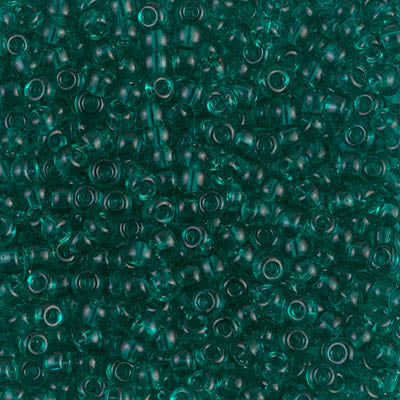 Transparent Teal Miyuki Seed Beads 8/0