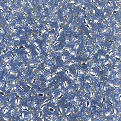 Silver-Lined Light Sapphire Miyuki Seed Beads 8/0