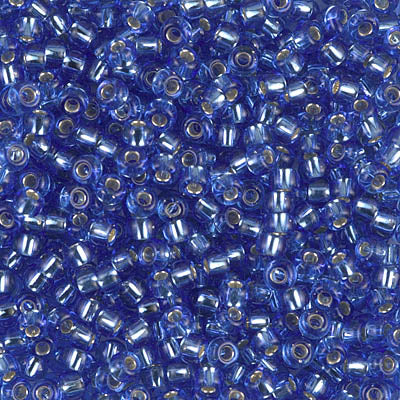 Silver-Lined Dark Cornflower Blue Miyuki Seed Beads 8/0