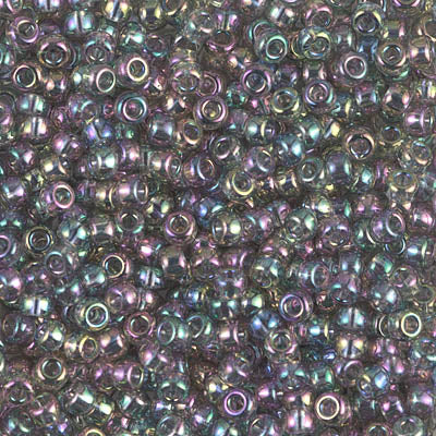 Transparent Grey Iris Miyuki Seed Beads 8/0