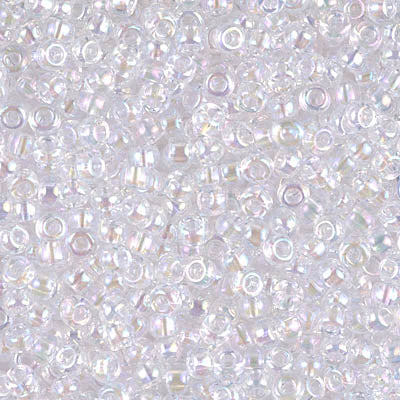 Transparent Pale Pink AB Miyuki Seed Beads 8/0