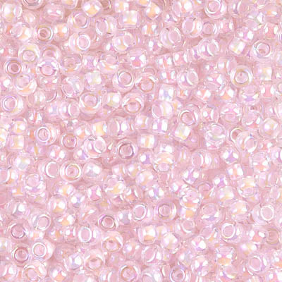 Pink Lined Crystal AB Miyuki Seed Beads 8/0