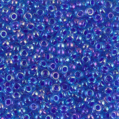 Lined Blue Violet AB Miyuki Seed Beads 8/0