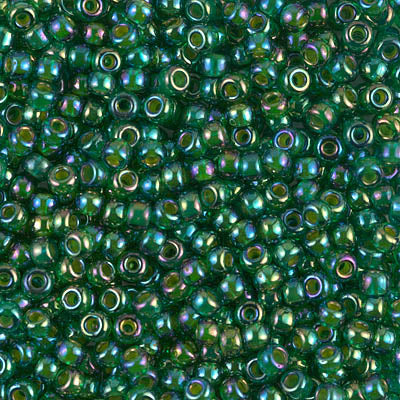 Chartreuse Lined Gr AB Miyuki Seed Beads 8/0