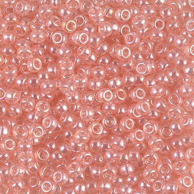 Transparent Pink Luster Miyuki Seed Beads 8/0