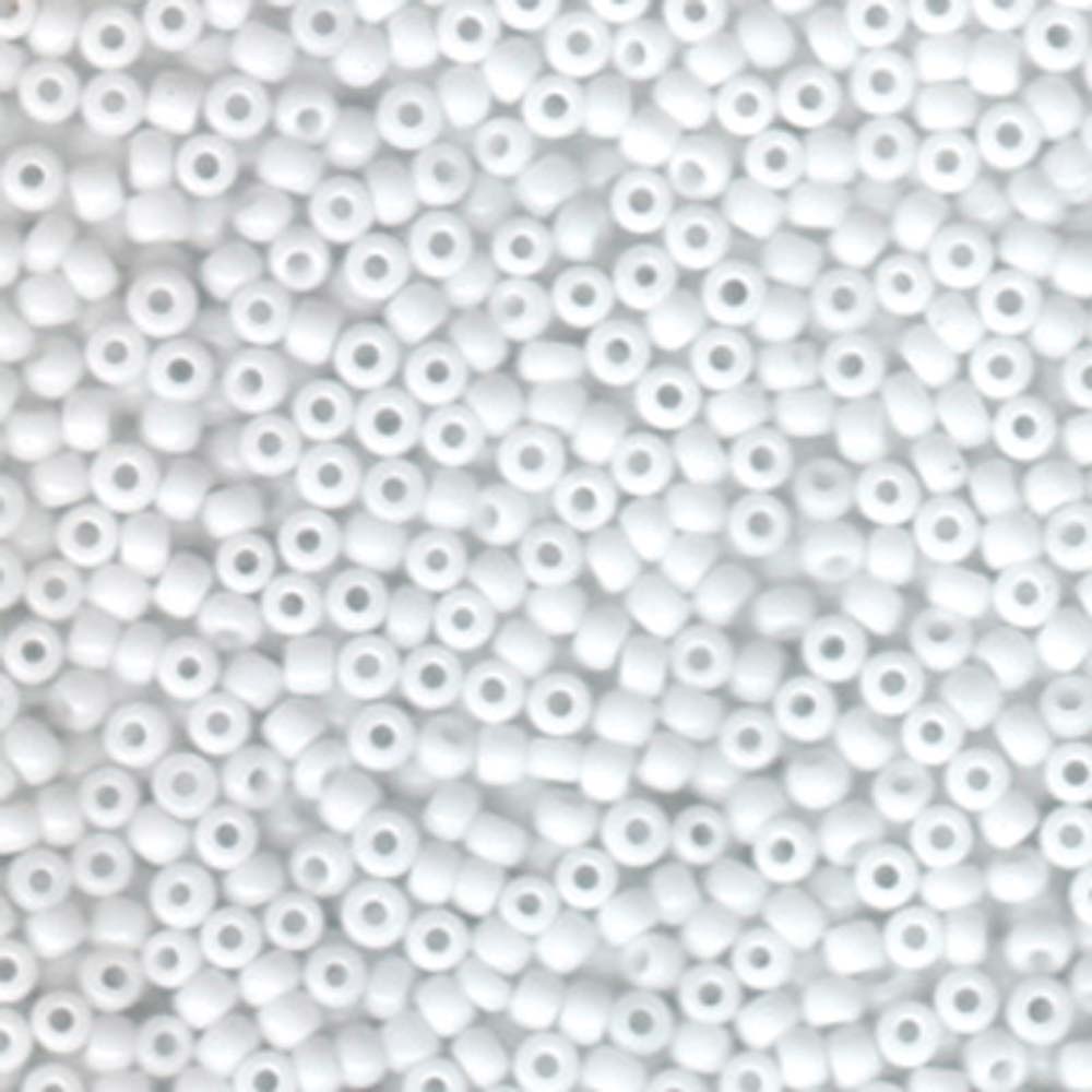 Opaque White Miyuki Seed Beads 8/0