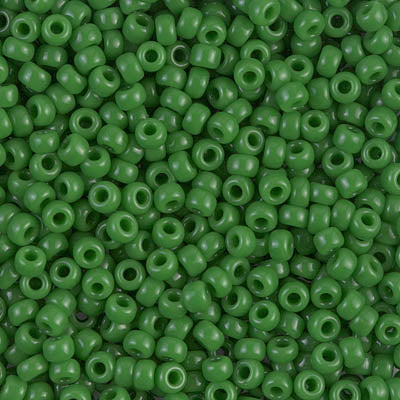 Opaque Jade Green Miyuki Seed Beads 8/0