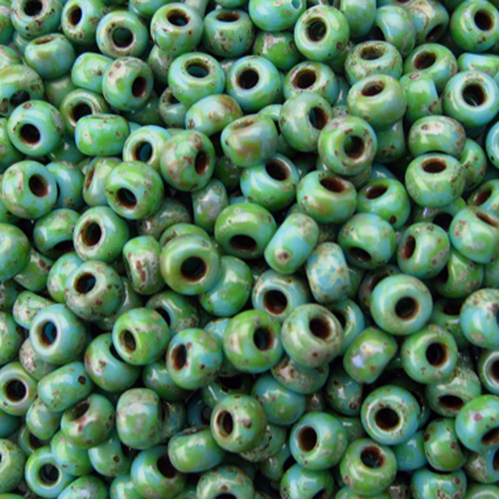 Picasso Seafoam Green Matte Miyuki Seed Beads 8/0