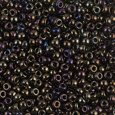 Metallic Brown Iris Miyuki Seed Beads 8/0