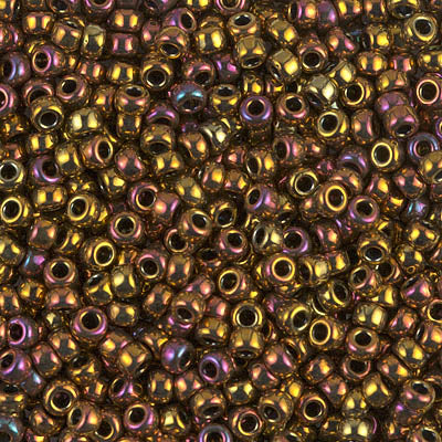 Metallic Gold Iris Miyuki Seed Beads 8/0