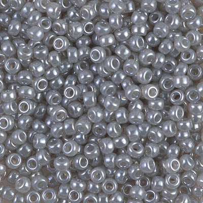 Grey Ceylon Miyuki Seed Beads 8/0