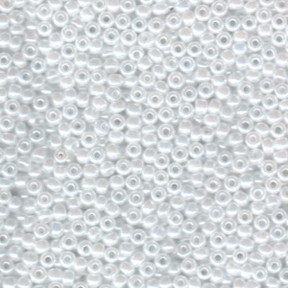 White Ceylon Miyuki Seed Beads 8/0