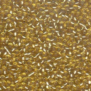 Silver-Lined Gold Miyuki Seed Beads 8/0