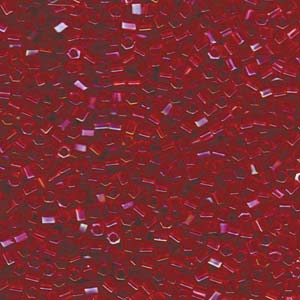 Transparent Red Luster Miyuki Hex Cut Seed Beads 8/0