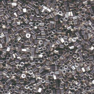 Palladium Plated Miyuki Hex Cut Seed Beads 8/0