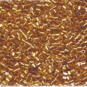 24Kt Gold Lined Crystal Miyuki Hex Cut Seed Beads 8/0