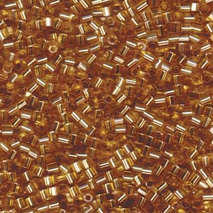 Silver Lined Gold Miyuki Hex Cut Seed Beads 8/0