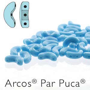 Opaque Turquoise Arcos par Puca Beads
